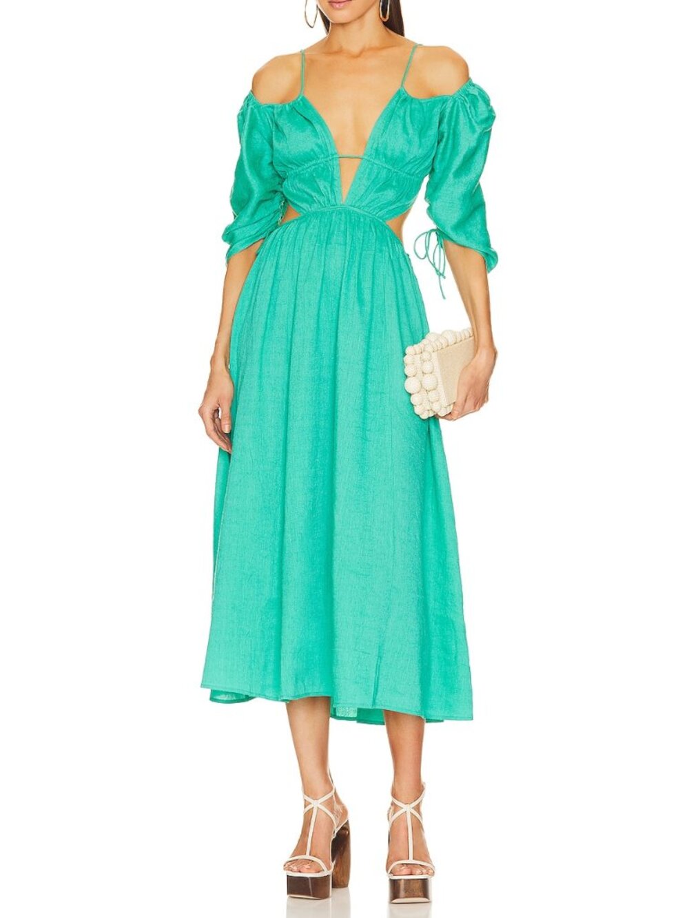 Cult Gaia Charlize Dress in Erba Nubby Faille - Picture 3 of 6